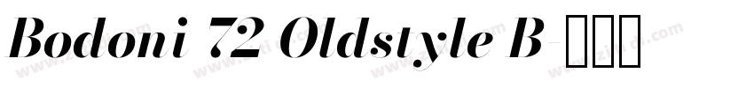 Bodoni 72 Oldstyle B字体转换